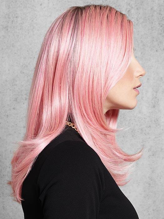 The Tru2Life Heat-friendly synthetic fiber can be styled curly or even completely straight.