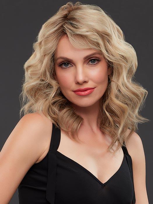 JENNIFER by JON RENAU in 12FS8 | Light Gold Brown, Light Natural Gold Blonde and Pale Natural Gold-Blonde Blend, Shaded with Medium Brown