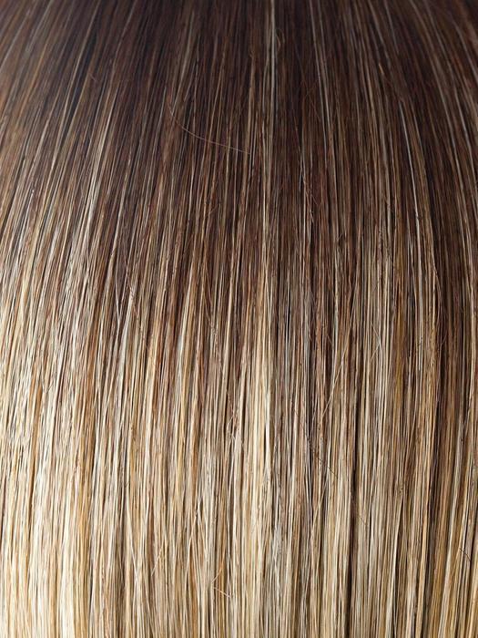 CREAMY-TOFFEE-LR | Light Platinum Blonde with Long Dark Roots