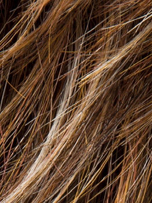 TOBACCO ROOTED | Medium Brown base with Light Golden Blonde highlights and Light Auburn lowlights