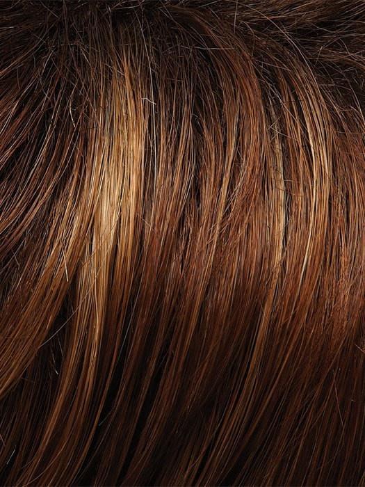 30A27S4 - Med Natural Red & Med Red-Gold Blonde Blend, Shaded w/ Dk Brown