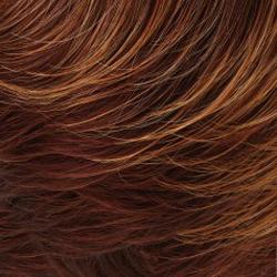 32BF Cherry Almond Tart - Medium Natural Red Base w/Medium Red-Gold Blonde Tips, Dark/Medium Red Nape