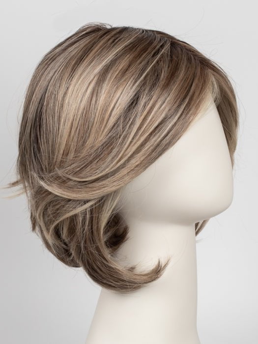 RL12/22SS SHADED CAPPUCCINO | Light Golden Brown Evenly Blended with Cool Platinum Blonde Highlights with Dark Roots