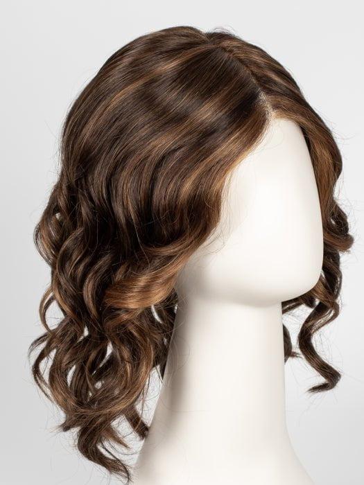 6F27 CARAMEL RIBBON | Dark Brown with Light Red-Gold Blonde Highlights and Tips