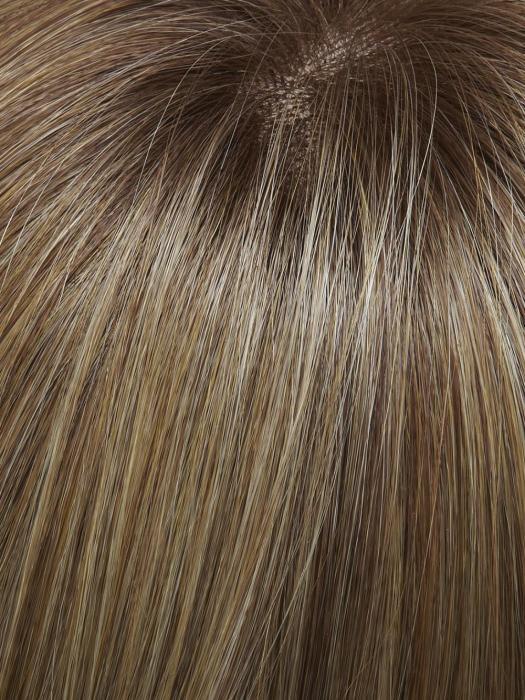 14/26S10 | Light Gold Blonde and Medium Red-Gold Blonde Blend, Shaded with Light Brown