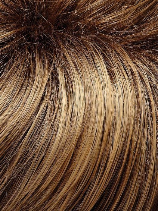 24BT18S8 | Medium Natural Ash Blonde and Light Natural Gold Blonde Blend, Shaded with Medium Brown