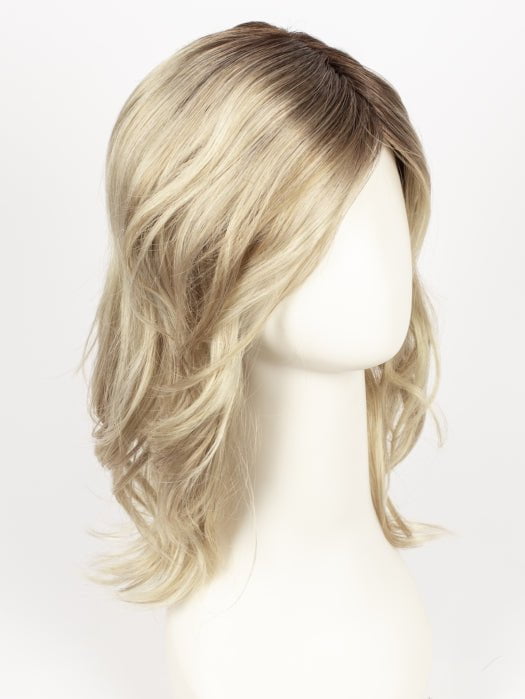CHAMPAGNE-SHADED 22.25.16 | Light Neutral Blonde, Lightest Golden Blonde with Medium Blonde Blend with Dark Shaded Roots Edit alt text