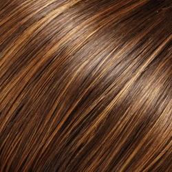 6F27 Caramel Ribbon - Brown w/Light Red-Golden Blonde Highlights & Tips