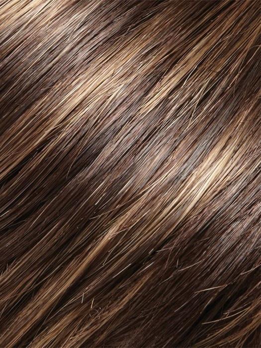 6RH12 | Dark Brown with 33% Light Gold Brown Highlights