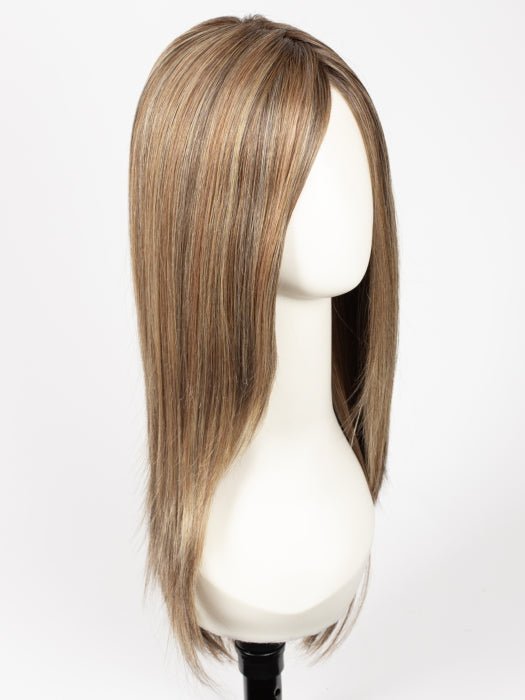 17/23/R8 | Beige Blonde and Auburn Blended with Medium Brown Roots