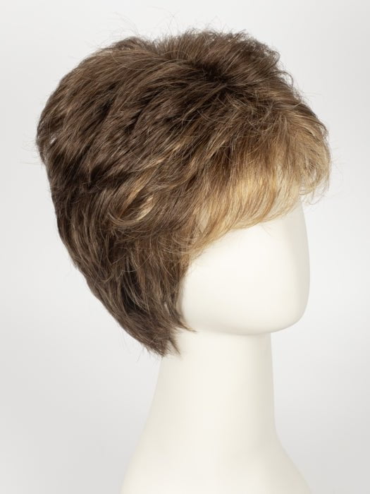 R9F26 MOCHA FOIL | Warm Medium Brown with Medium Golden Blonde Highlights Around the Face