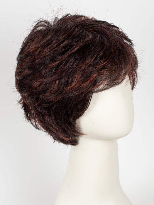 AUBERGINE MIX | Darkest Brown with hints of Plum at base and Bright Cherry Red and Dark Burgundy Highlights