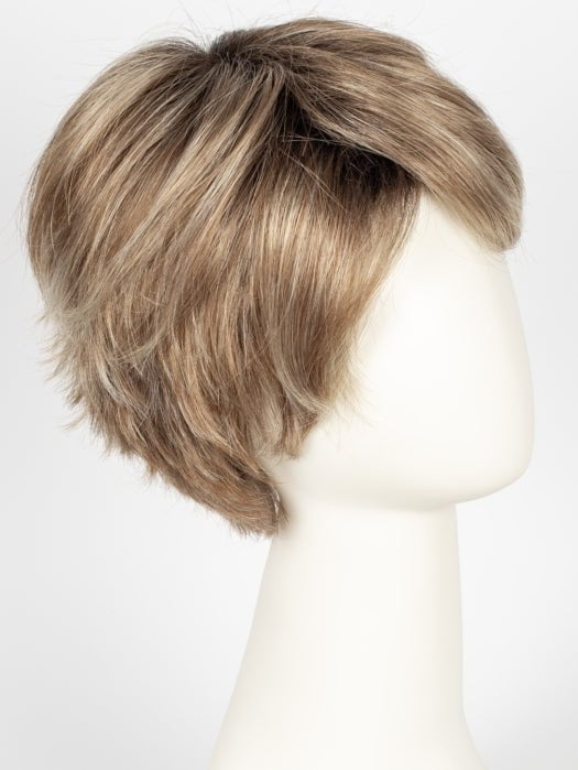 DARK SAND ROOTED | Light Brown base with Lightest Ash Brown and Medium Honey Blonde blend and Dark Roots
