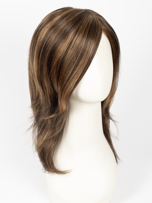 6F27 CARAMEL RIBBON | Dark Brown with Light Red-Gold Blonde Highlights and Tips