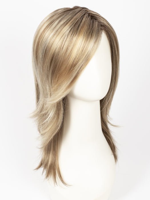 12FS8 | Light Gold Brown, Light Natural Gold Blonde and Pale Natural Gold-Blonde Blend, Shaded with Medium Brown