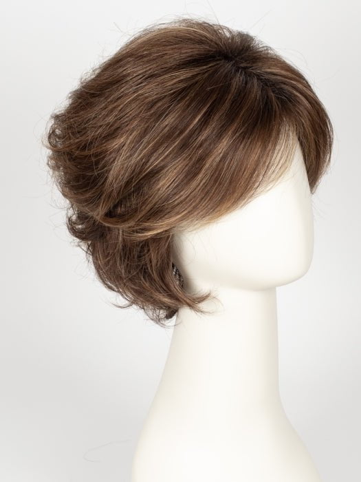 Color Auburn-Sugar-R = Rooted Dark with a Medium Auburn base with a Dark Strawberry Blonde highlight