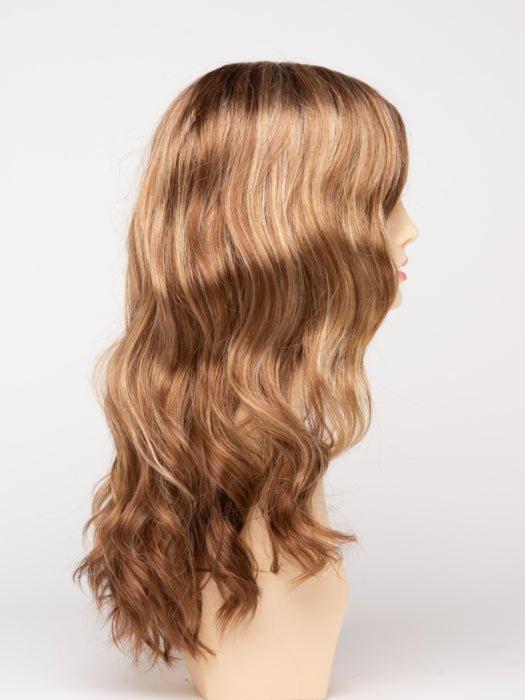 GOLDEN NUTMEG | Medium Brown roots with overall Warm Cinnamon base and Golden Blonde highlights