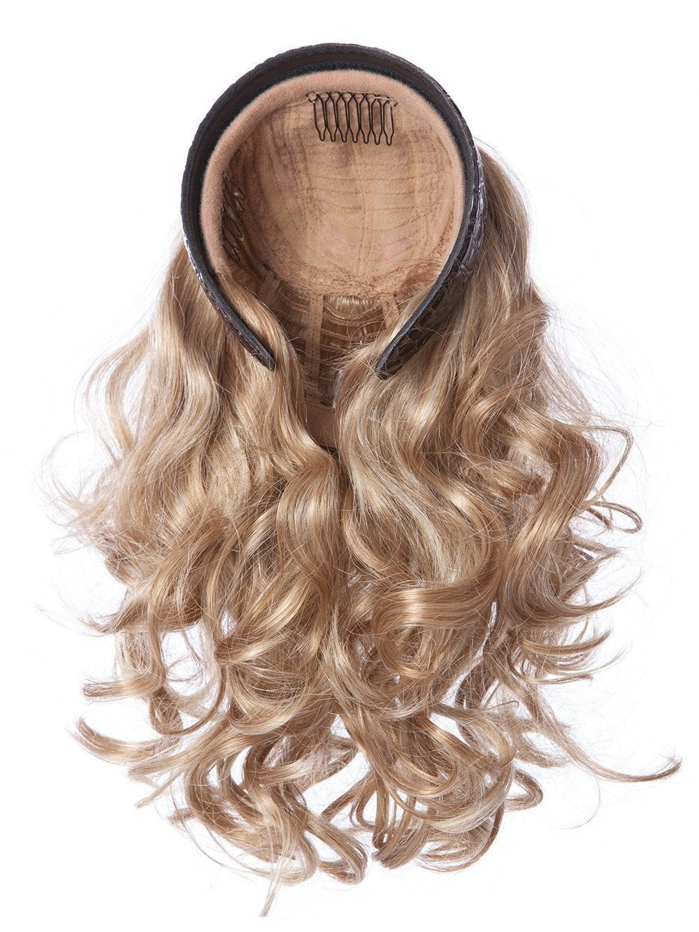 14" Curly Hair Full Length Headband Attached Curly Hair Fall Extension