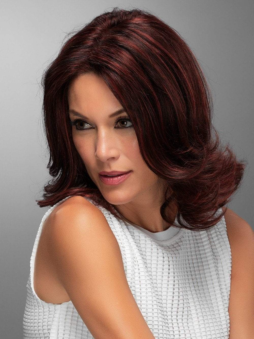 Dark Red Human Hair Wig CARRIE by Jon Renau in FS2V/31V