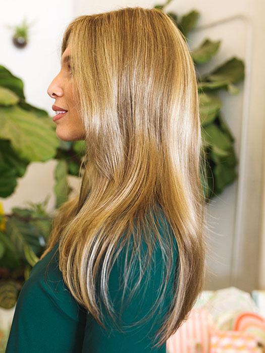 KAIA by JON RENAU in 12FS8 | Light Gold Brown, Light Natural Gold Blonde and Pale Natural Gold-Blonde Blend, Shaded with Medium Brown