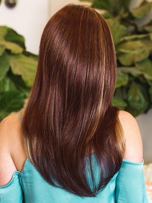 KAIA by JON RENAU in 32F CHERRY CRÈME | Medium Red and Medium Red-Gold Blonde Blend with Medium Red Nape