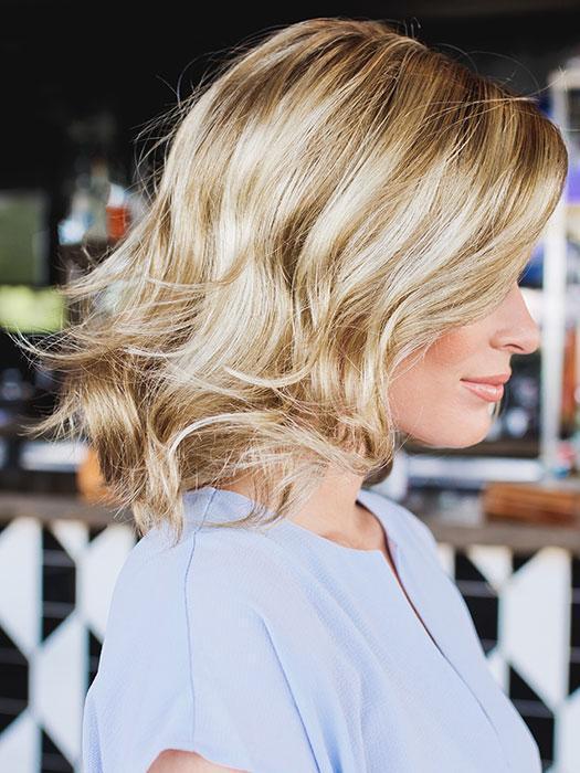 KENDALL by JON RENAU in 22F16S8 VENICE BLONDE | Lt Ash Blonde & Lt Natural Blonde Blend, Shaded w/ Med Brown