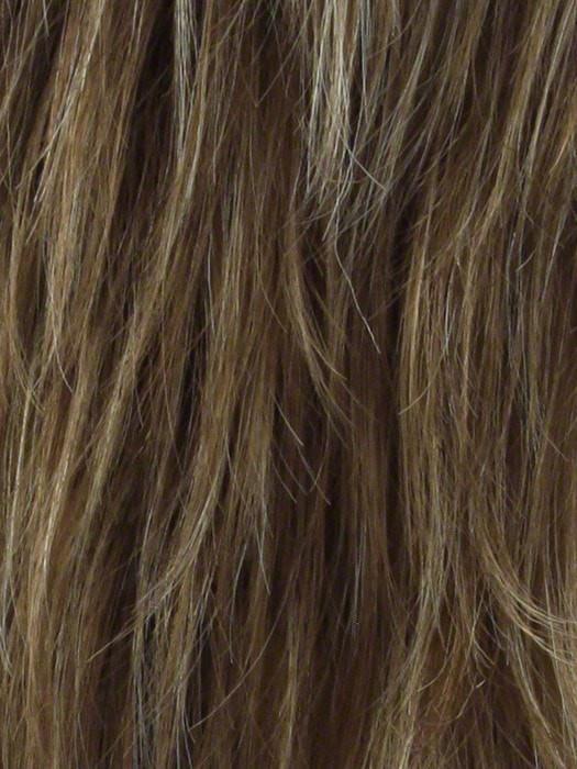 MAPLE SUGAR R | Rooted Medium Brown with Light Honey Brown Base and Strawberry Blonde Highlights