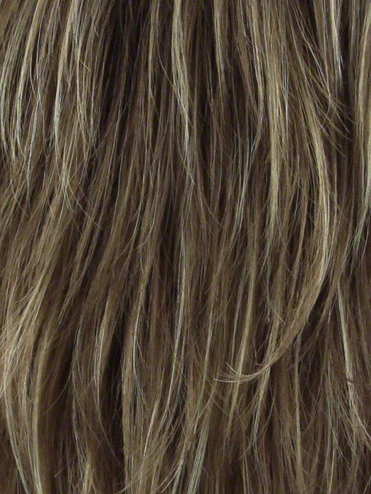 Color Mochaccino R = Rooted Dark with Light Brown base with Strawberry Blonde highlights