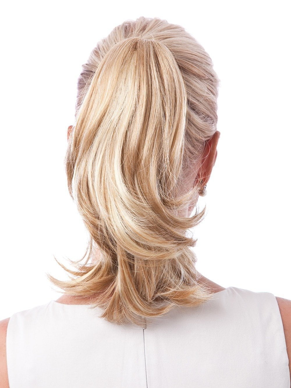 14.5" long full ponytail with fabulous layers of flip and bounce