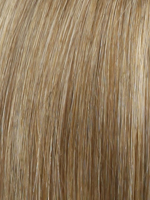 Color R14/25 = Honey Ginger: Dark Strawberry Blonde Blended With Pale Gold Blonde
