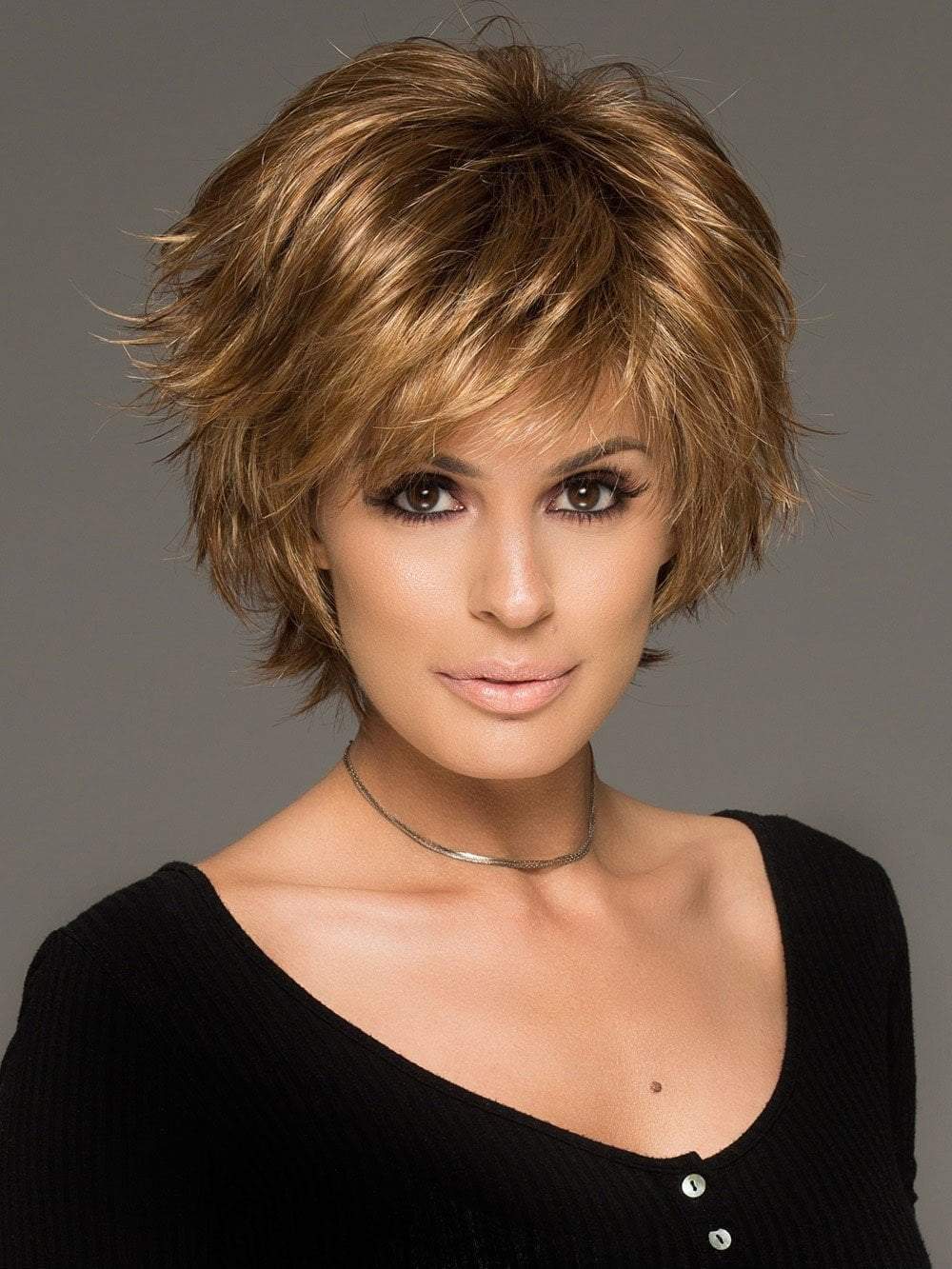 NORI by Noriko in COPPER GLAZE R | Dark Bronzed Brown with Red Gold highlights with Dark Brown roots