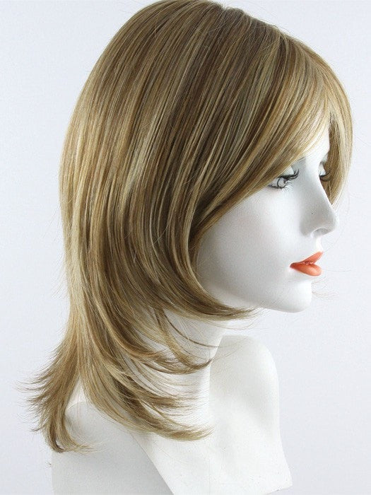 Color R14/25 = Honey Ginger: Dark Strawberry Blonde Blended With Pale Gold Blonde