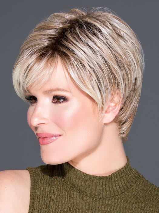 ADVANCED FRENCH by RAQUEL WELCH in RL19/23SS SHADED BISCUIT | Light Ash Blonde Evenly Blended with Cool Platinum Blonde with Dark Roots