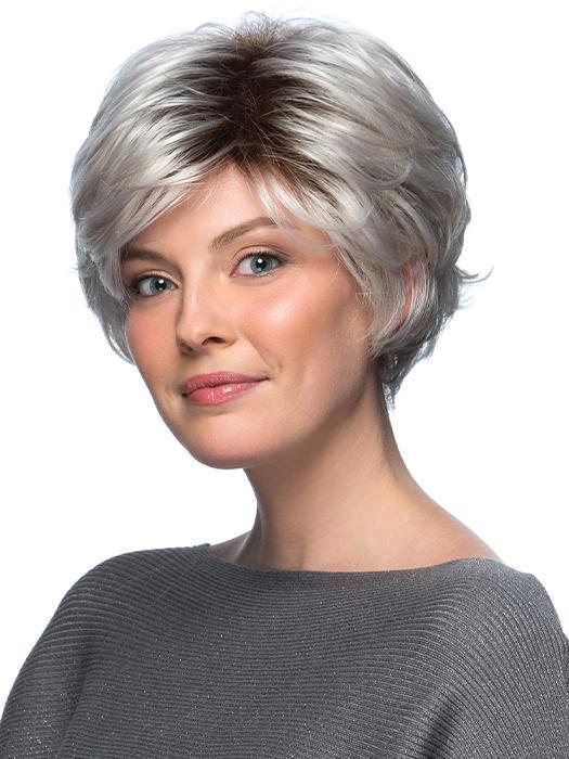 TRUE by Estetica in SILVERSUN/RT8 | Iced Blonde with Soft Sand & Golden Brown Roots