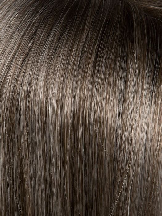 SALT/PEPPER ROOTED | Light Natural Brown with 75% Gray, Medium Brown with 70% Gray and Pure White Blend