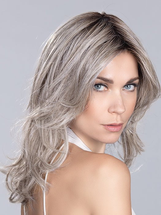 VOICE by Ellen Wille in STONE GREY ROOTED 58.51.56 | Grey with Black/Dark Brown and Lightest Blonde Blend