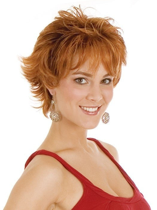 AUSTIN by Dream USA in SUNSET | Light Auburn (32) blended with Medium Chestnut Brown (6) and with Burgundy (33) frosted with Butterscotch Blonde (88B)