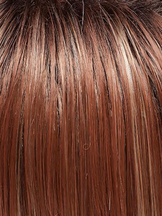 FS26/31S6 SALTED CARAMEL | Medium Natural Red Brown with Red Gold Blonde Bold Highlights, Shaded with Brown