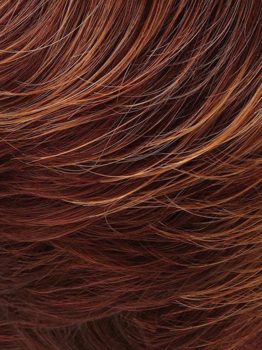 32BF | Medium Natural Red Base with Medium Red-Gold Blonde Tips, Dark/Medium Red Nape