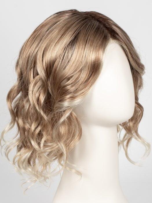 27T613S8 | Medium Natural Red-Gold Blonde and Pale Natural Gold Blonde Blend and Tipped, Shaded with Medium Brown