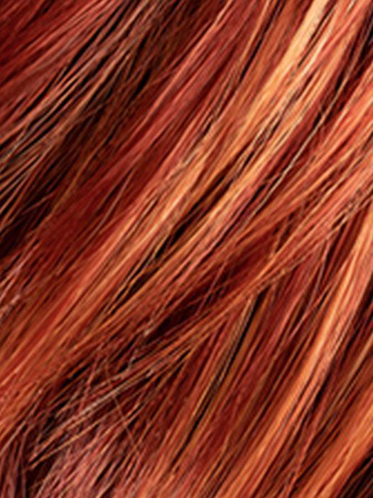 FIREBALL LIGHTED | Bright Burgundy Red Base mixed with Copper Strawberry Blonde HIghlights