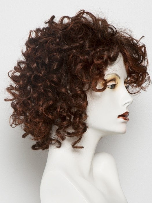 Color Auburn-Rooted = Dark Auburn, Bright Copper Red, and Warm Medium Brown blend with Dark Roots