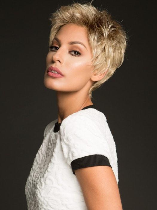 CHAMPAGNE ROOTED | Light Beige Blonde, Medium Honey Blonde, and Platinum Blonde Blend with Dark Roots