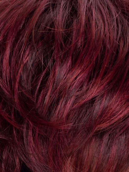 WILD CHERRY ROOTED | Dark brown base, dark burgundy Red, and Bright Cherry Blend with Darker Roots