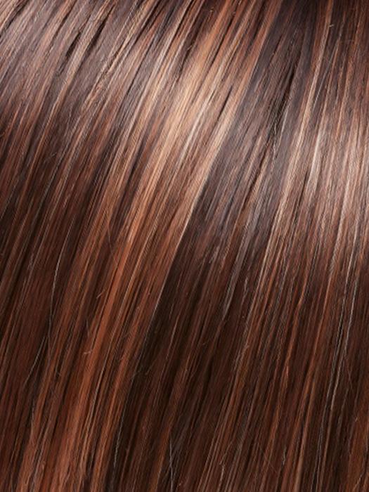 FS6/30/27 TOFFEE TRUFFLE | Brown, Medium Red-Gold, Medium Red-Gold Blonde Blend with Medium Gold Blonde Bold Highlights