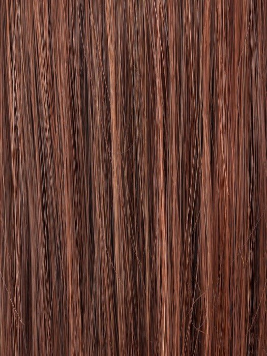 AUBURN ROOTED 33.130.4 | Dark Auburn, Deep Copper Brown, and Darkest Brown Blend with Shaded Roots