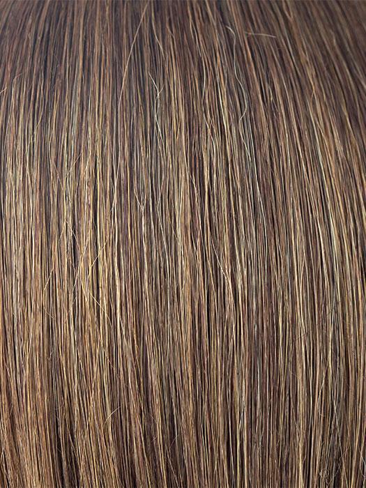 MARBLE-BROWN-LR | Medium Brown Evenly Blended with Light Honey Brown With Long Dark Roots