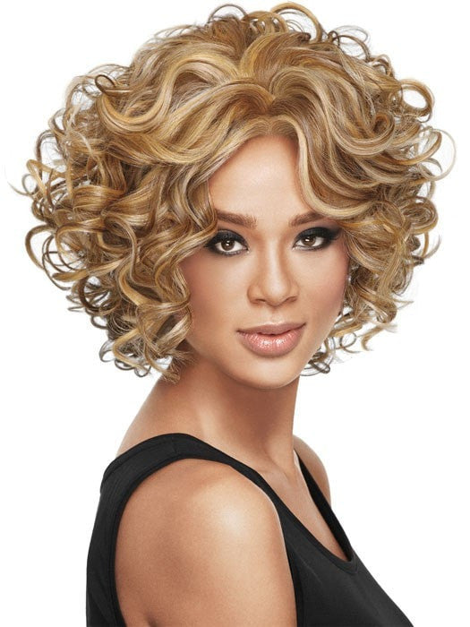 Color F2016 = Medium Dark Brown, Medium and Light Auburn | Soft Curls by Sherri Shepherd