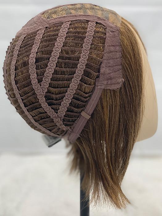 CAP CONSTRUCTION | Lace Front | Monofilament Part | HAZELNUT MIX | Medium Brown base with Medium Reddish Brown and Copper Red highlights