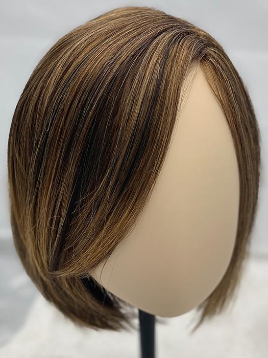 CAP CONSTRUCTION | Lace Front | Monofilament Part | HAZELNUT MIX | Medium Brown base with Medium Reddish Brown and Copper Red highlights